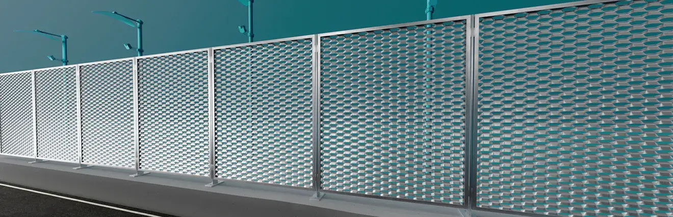 Expanded metal fencing 
