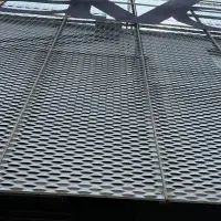 Detail of expanded mesh panels seen from below