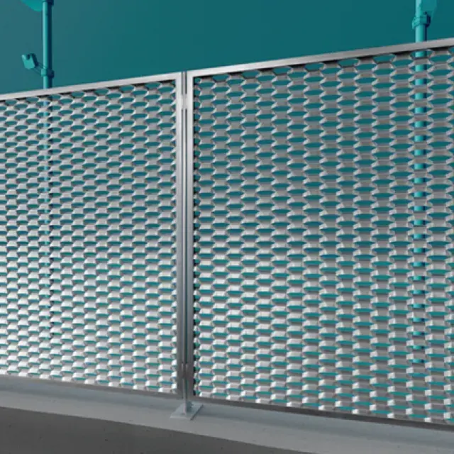Expanded metal fencing 