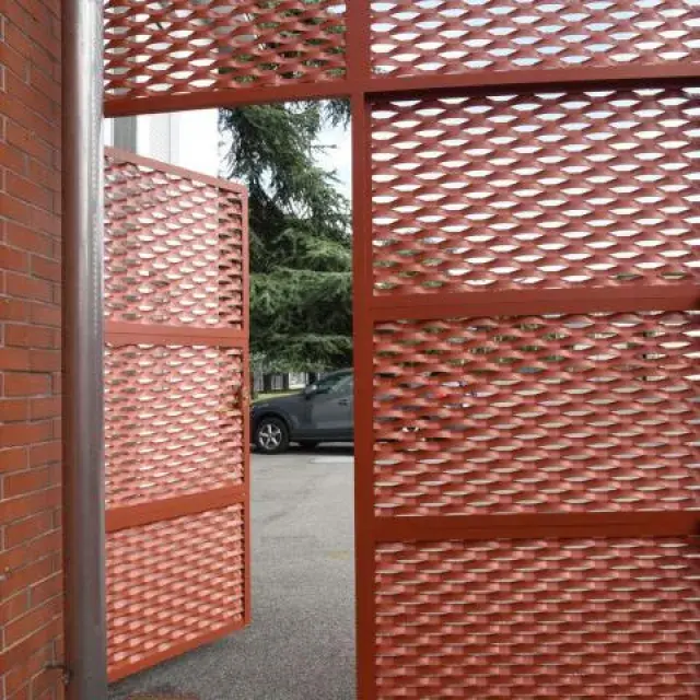 Expanded metal access door